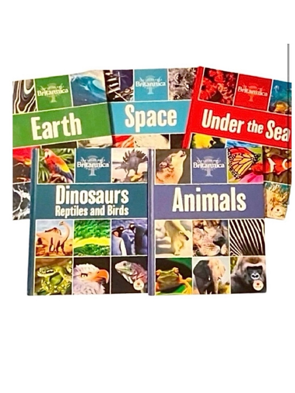 NWOT- Encyclopedia Britannica: Collection of 5 Books for Kids Science & Animals